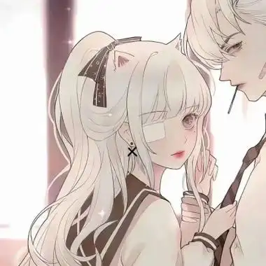 情侣头像超甜接吻两人动漫