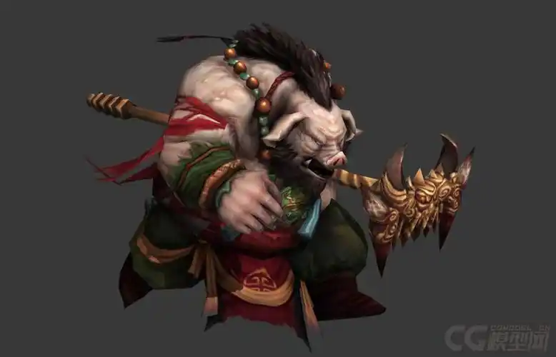 猪八戒带绑定动作