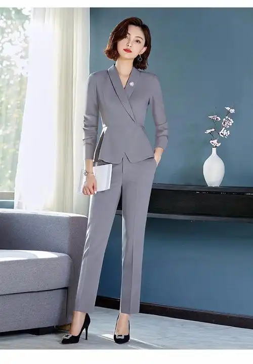 伊诺宣职业装女装套装小西装女夏季西服正装时尚气质销售珠宝店美容院