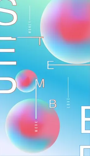 半临摹创作渐变海报