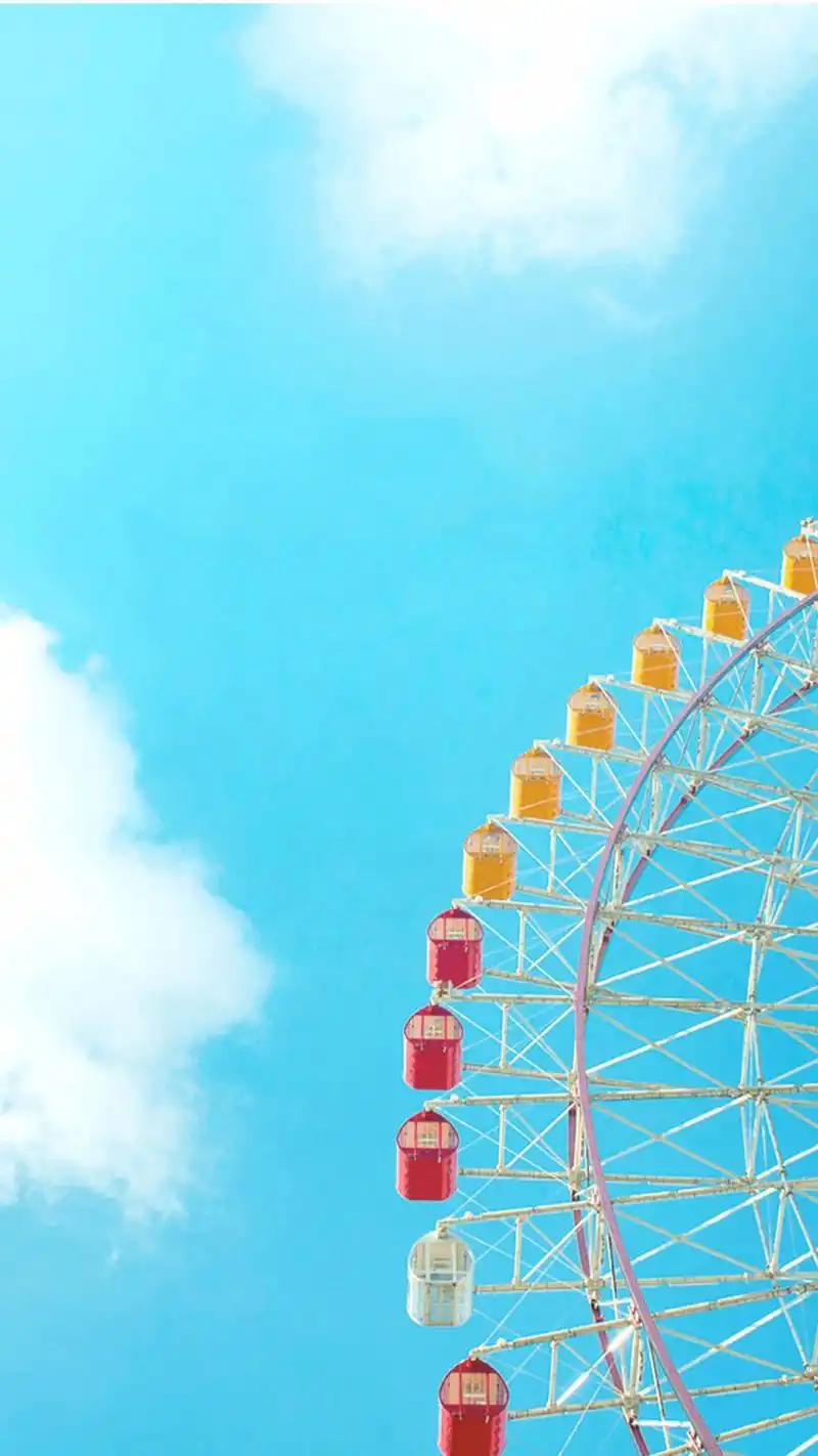 幸福摩天轮唯美摄影图片手机壁纸