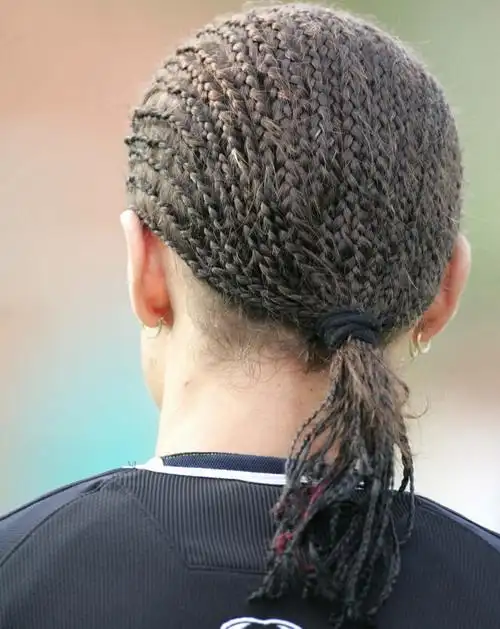 图文巴辛新蓄冠军发型满头小辫搭配耳环有型有款