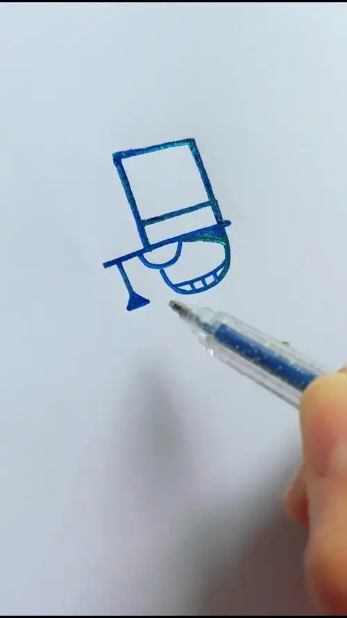 15秒画怪盗基德,简单绘画教程.-度小视