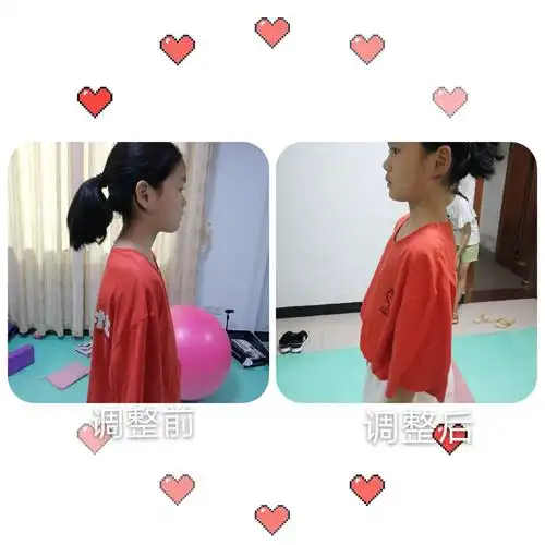 小朋友头前引,扣肩.调整一次的效果.