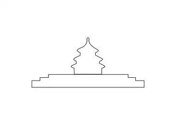 黑白色的中国北京古建筑,天坛的轮廓矢量插画