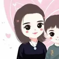 卡通母子头像卡通版母亲和儿子头像两张