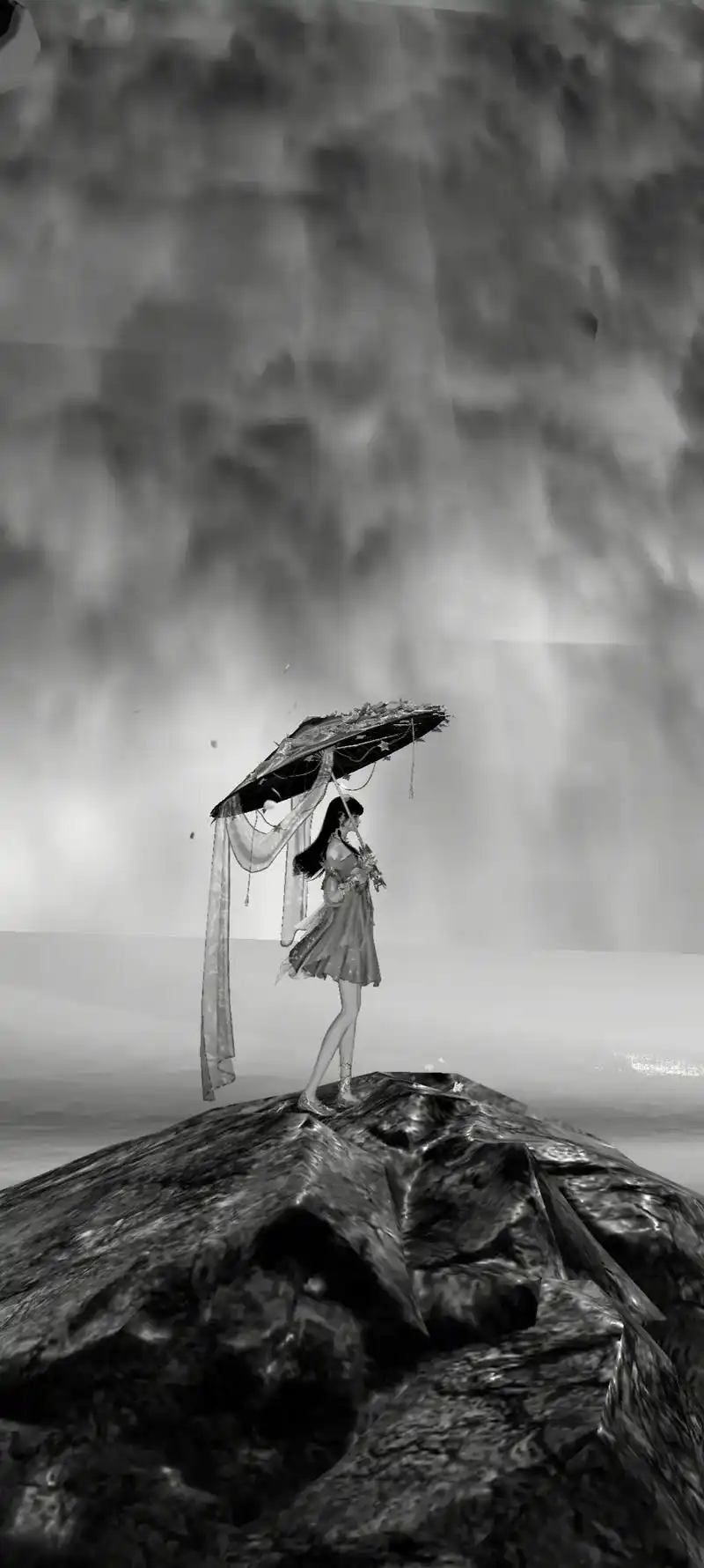 逆水寒手游 #武侠 #黑白系 竖屏壁纸有了 - 抖音