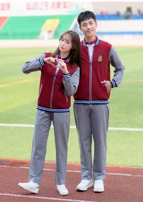 校服套装高中生班服秋季中学生学院风初中小学生运动会开幕式服装藏青