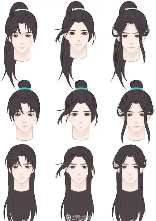 古风男性的发型设计