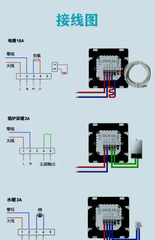 【精选自营】壁挂炉温控器地暖温控器app涂鸦智能wifi远程水暖电暖