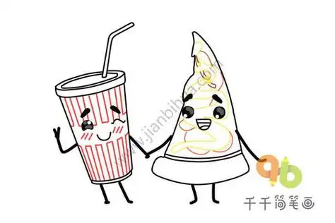 可乐简笔画可乐简笔画可爱