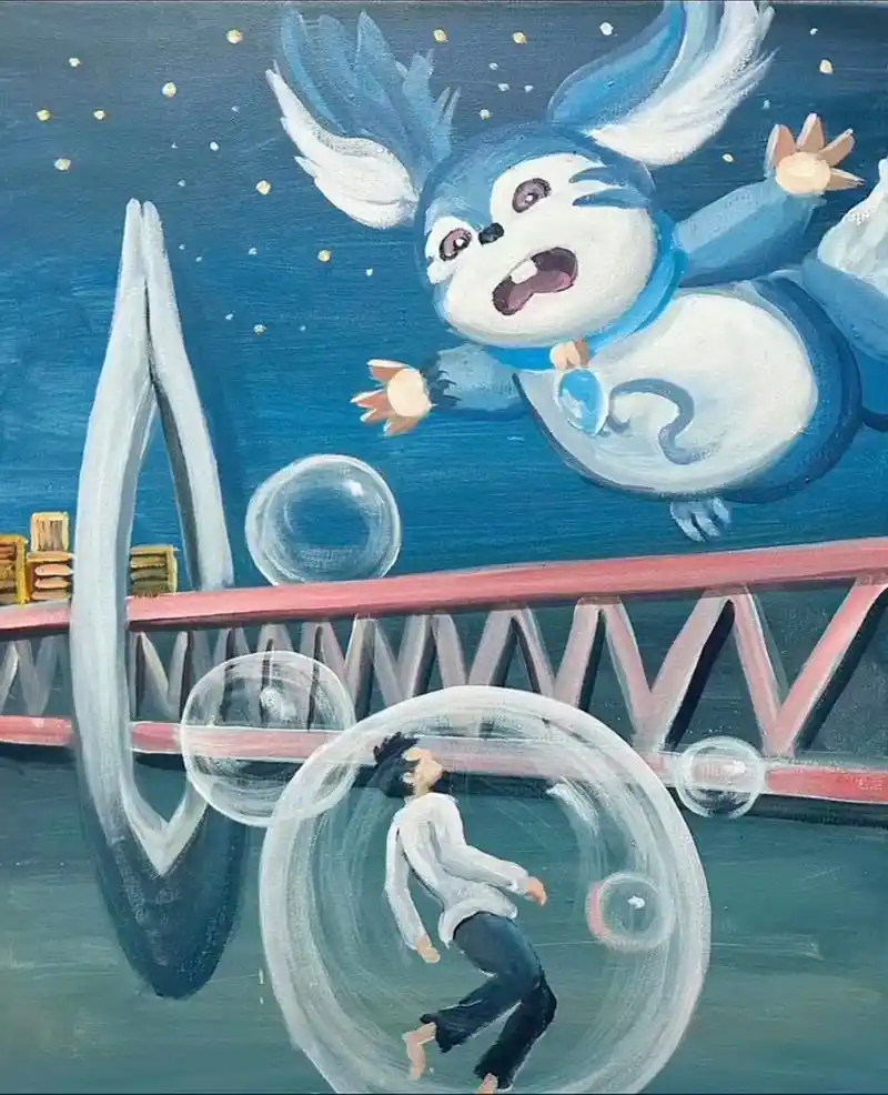 梦奇去到商店,拿出了两个金币 梦奇:老…老板,我想买一套…复活甲