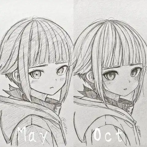 【线稿素材】新手入门!快来临摹这组动漫人物手绘插画