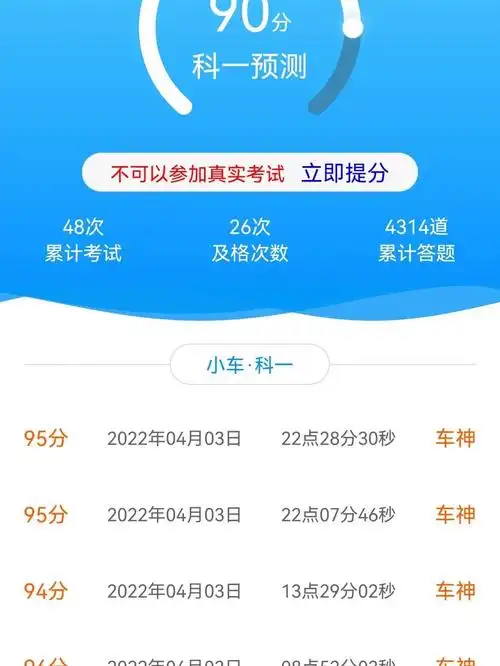 这样的成绩科目一能过吗