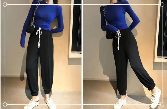 蓝色上衣配什么颜色的裤子?配这五种颜色都很好看!