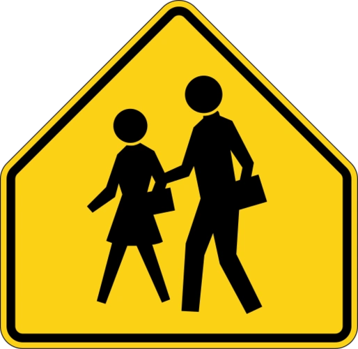 pedestrian crossing sign illustration