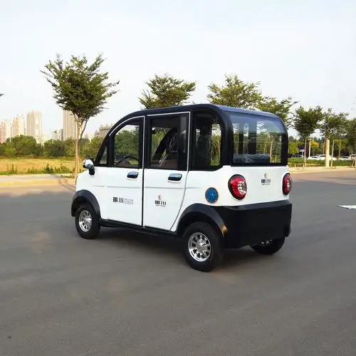 明川全封闭新能源电动四轮车带蓬接孩子包邮载客成人新款四轮电车
