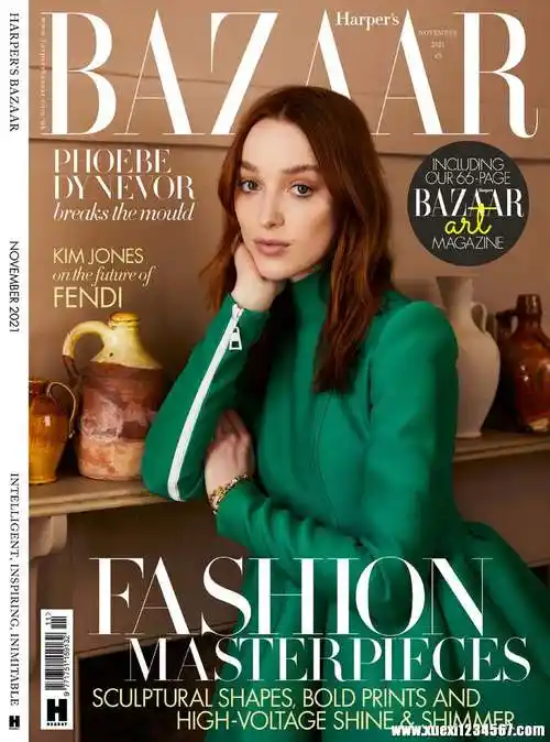 封面往期杂志一览《harpers bazaar uk》2021年11月(英国版时尚芭莎