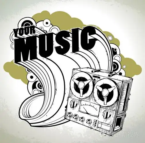 手绘音乐海报插画-正版商用图片03pcw9-摄图新视界