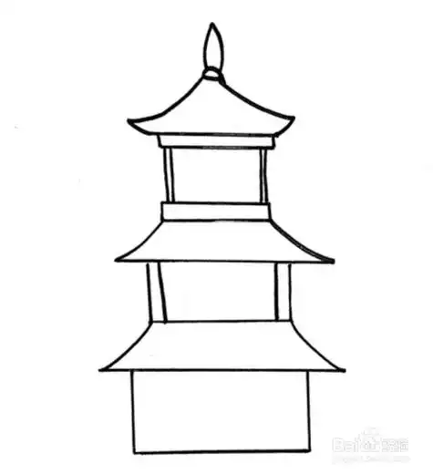 儿童画怎么画古代建筑简笔画图片大全中国古建筑简笔画png素材透明免