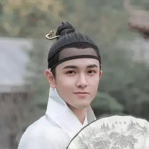 汉服网巾假发包套装乌衣巷原创明制首服男懒人一体式长直发髻抹额