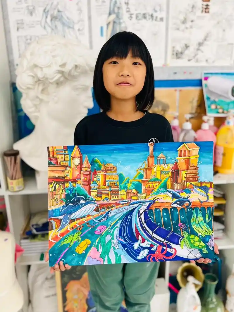 看看我们孩子们的科幻画吧每一副都超级精致