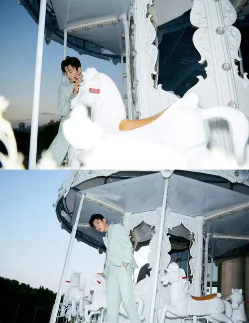 王子异西装帅气游乐场写真图片46