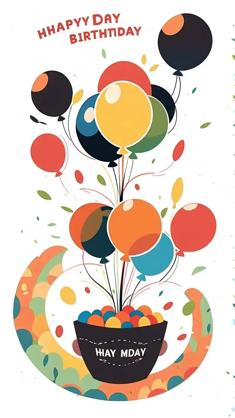 这组生日气球背景图也太有氛围感了吧!