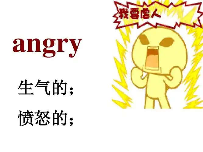 angry 生气的; 愤怒的