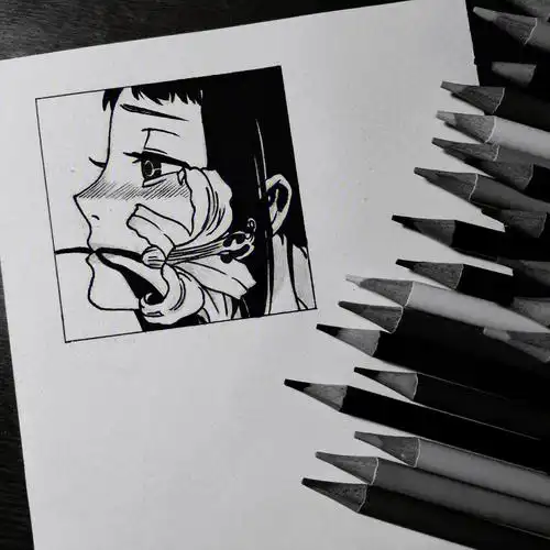 黑白手绘77步骤临摹动漫