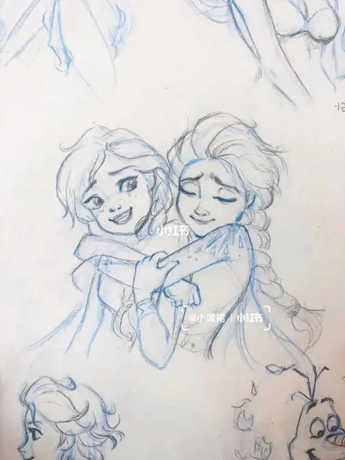 艾莎和安娜简笔画艾莎和安娜简笔画怎么画