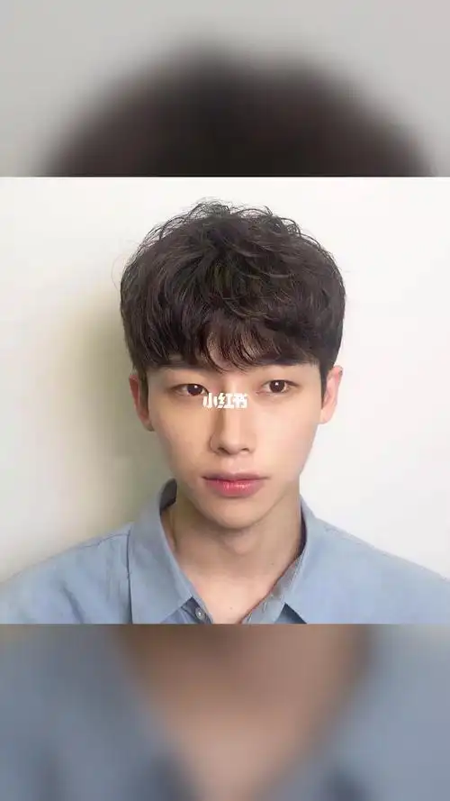 男士齐刘海纹理烫发