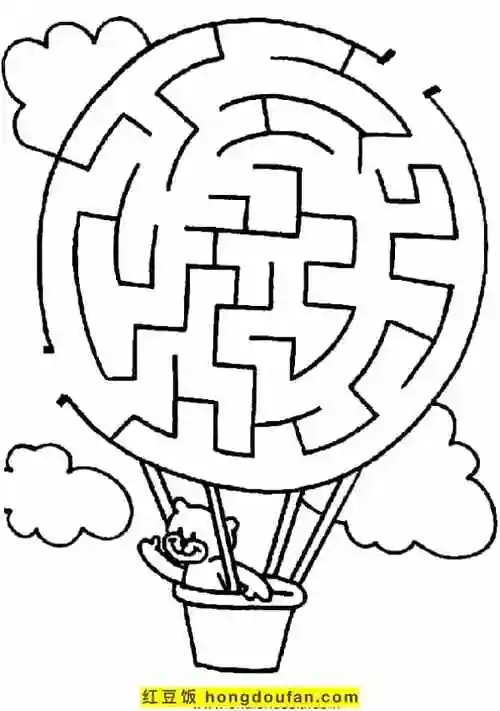 8张3到6岁孩子们喜欢的简单迷宫游戏图片免费下载-红豆饭小学生简笔画