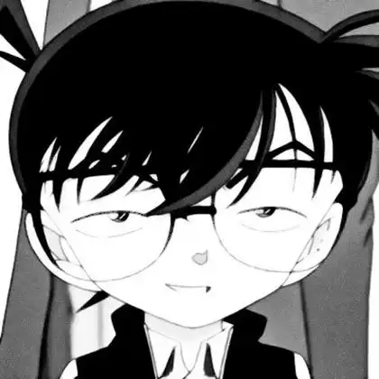 名侦探柯南黑白头像图片