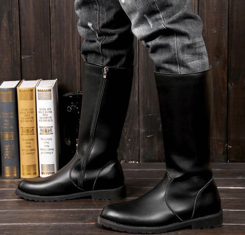 靴子国民党军官仪仗队军装表演高筒演出鞋子男士战术靴