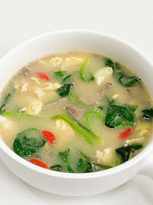 挑战999道懒人菜谱菠菜猪肝汤