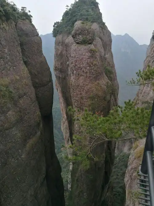 山上的石头奇形怪状,山上的山峰巨石嶙峋,山上的树木苍劲有力,山上的
