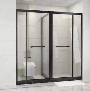非标准定制不锈钢卫生间t字型淋浴房钢化玻璃浴房浴室隔断移门屏