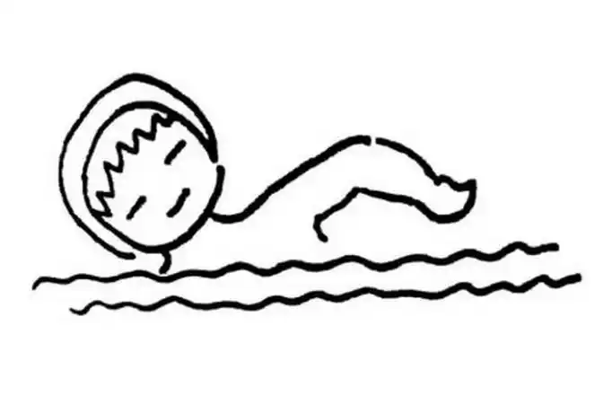 男孩儿小学生游泳简笔画视频