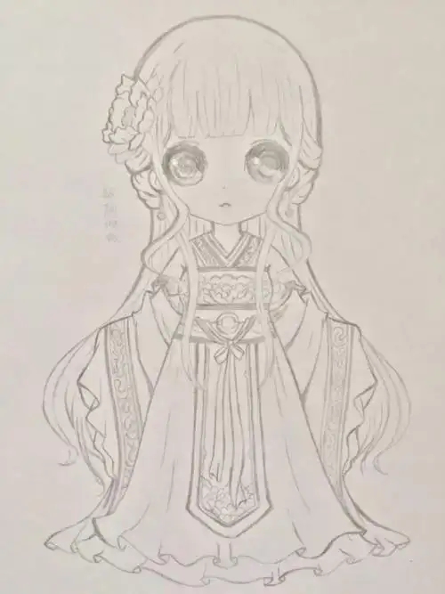 古风动漫简笔画q版二次元可爱