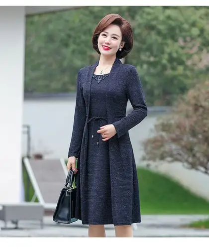 命年妈妈春装连衣裙女儿婚宴母亲结婚礼服红色洋气婆婆婚宴高贵妈妈装