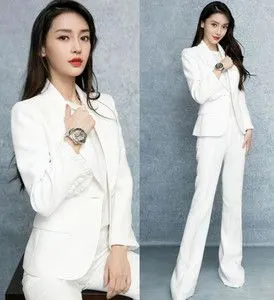 杨颖baby同款白色小西服时尚显瘦气质修身职业装ol网红西装套装女