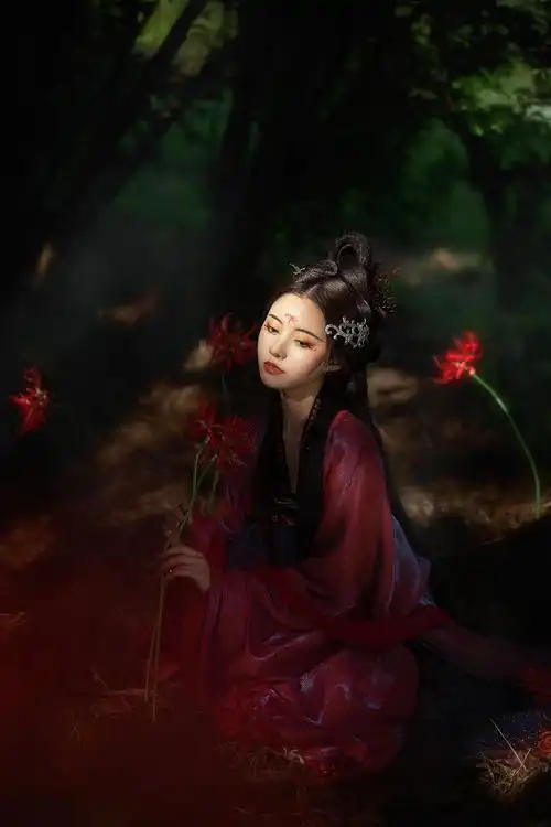 彼岸花_人像_poco摄影,古风,汉服