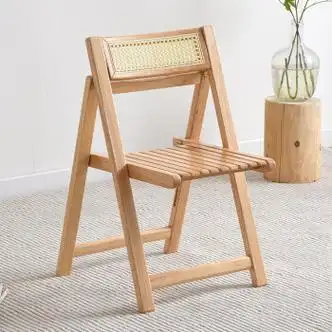 帝帆折叠椅便携式木头全实木折叠椅子泰国进口橡胶木材质北欧实木凳子