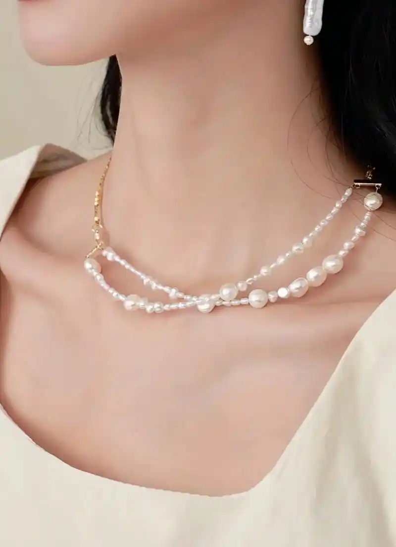 每个女生都应该有的多戴款珍珠项链.