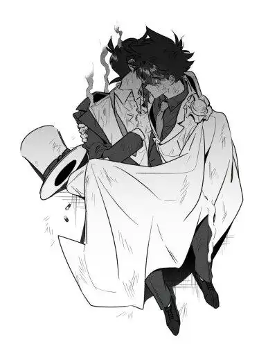 新一&基德(快斗) twitter:@kidkuroba486 【名侦探柯南】