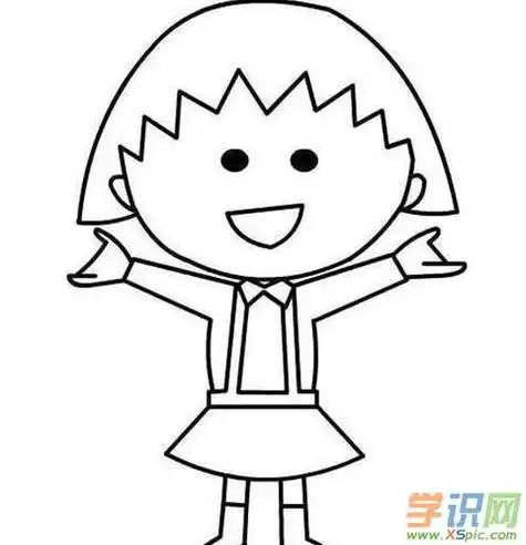 幼儿园人物画图片大全可爱的女生卡通人物头像图片简笔画乖巧的小男孩