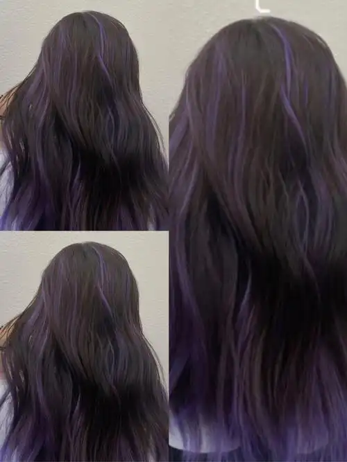 适合秋冬的低调轻欧美紫罗兰画染