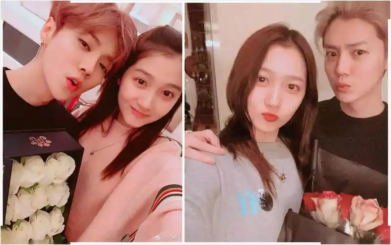 关晓彤首次晒合照为鹿晗庆生,互相卡点发博回复超浪漫_照片