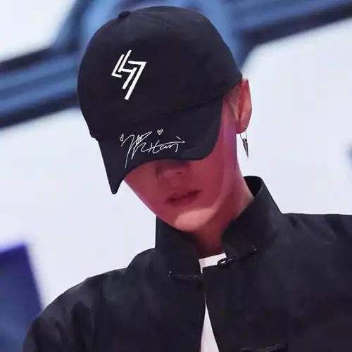 鹿晗明星同款帽子男春秋黑色鸭舌帽女韩版潮流百搭字母刺绣棒球帽